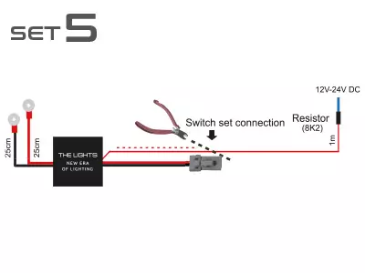 Kabelsats DTP för 1st extraljus - Kabel - 8020103740 - 2