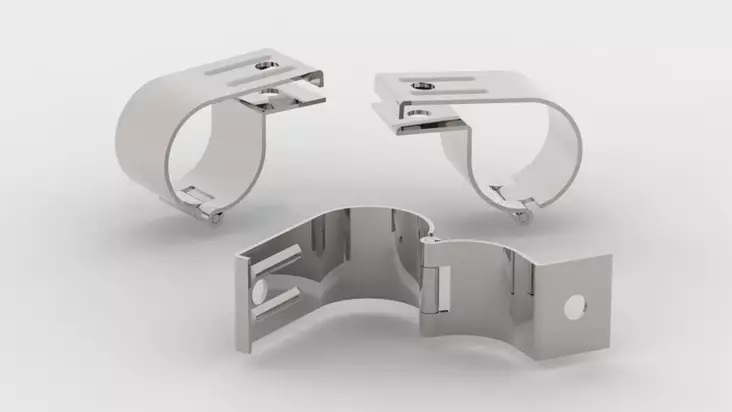 Klamma rostfri 76mm - Extraljushållare och fäste - 7000010332 - 2