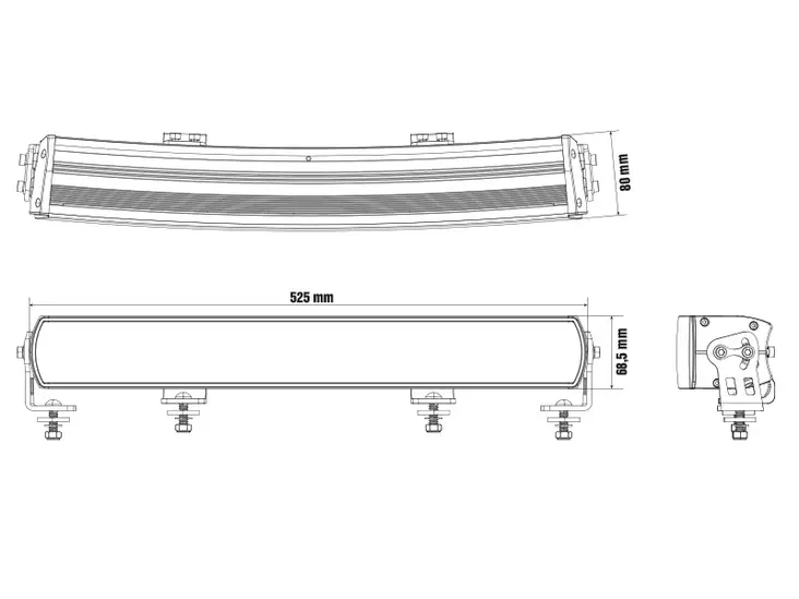 Optibeam Super Captain Dual 600 Curved - LED-ramper - 8020110793 - 1