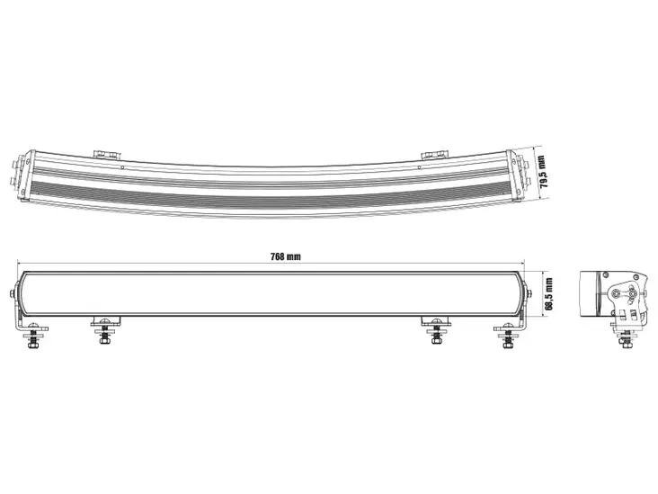 Optibeam Super Captain Dual 800 Curved - LED-ramper - 8020110795 - 1
